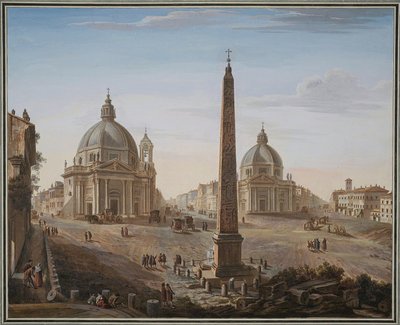 Piazza del Popolo, Řím od Giovanni Battista Piranesi