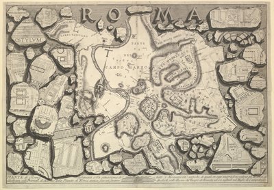 Plán Říma..., z Le Antichità Romane Roman Antiquities, ca. 1756. od Giovanni Battista Piranesi