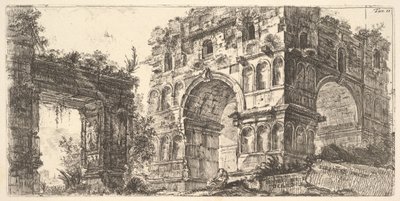 Deska 11: Chrám Januse Tempio di Janus ze série Antichita Romana, ca. 1748. od Giovanni Battista Piranesi