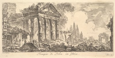 Deska 21: Pulský chrám na Istrii Pulský chrám na Istrii, ca. 1748. od Giovanni Battista Piranesi