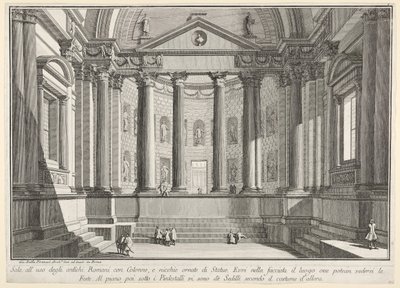 Deska 9: Kolonádová síň podle zvyku starých Římanů a výklenky zdobí..., 1743. od Giovanni Battista Piranesi
