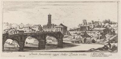 Ponte Senatorio se dnes jmenuje Ponte Rotto od Giovanni Battista Piranesi