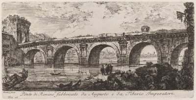 Brücke von Rimini, erbaut von Augustus und Kaiser Tiberius von Giovanni Battista Piranesi