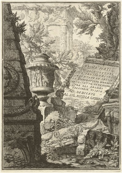 První část Architektury a perspektivy (první vydání, třetí vydání) od Giovanni Battista Piranesi