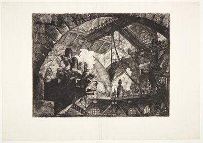 Vězni na promítací plošině od Giovanni Battista Piranesi