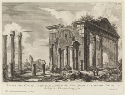 Zříceniny Oktáviina portiku od Giovanni Battista Piranesi