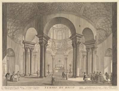 S. Constanza chybně nazvaný Chrám Bakchus Vnitřní pohled na hrob S ..., ca. 1756. od Giovanni Battista Piranesi