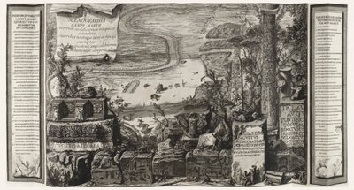 Scenographia Campi Martii, stránka z Campo Marzio starého Říma od Giovanni Battista Piranesi