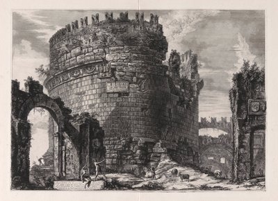 Hrobka Cecilie Metella od Giovanni-Battista Piranesi