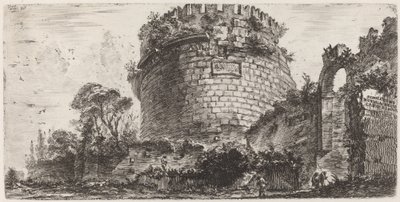 Hrobka Metella známá jako Capo di Bove od Giovanni Battista Piranesi