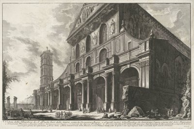 Sint-Paulus buiten de Muren te Rome Pohled na baziliku sv. Pavla za hradbami, postavenou Konstantinem Velikým (název na objektu) Gezichten op Rome (název série) Pohledy na Řím navržený a vyrytý architektem Giambattista Piranesi Ve (nez) iano (seri od Giovanni Battista Piranesi