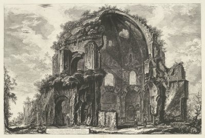 Tempel van Minerva Medica te Rome Pohled na osmiúhelníkový chrám Minervy Medica (název na objektu) Gezichten op Rome (název série) Pohledy na Řím navržený a vyrytý architektem Giambattista Piranesi Ve (nez) iano (název série) od Giovanni Battista Piranesi