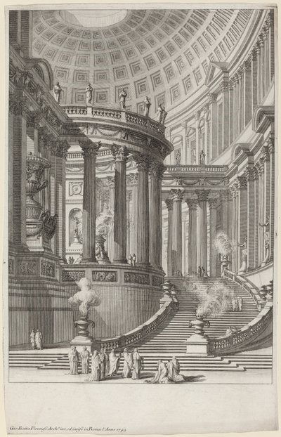 Starověký chrám od Giovanni Battista Piranesi