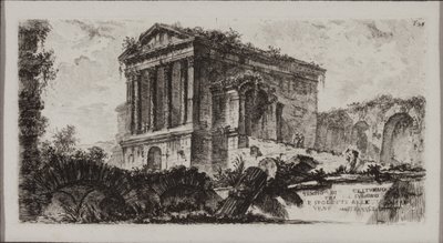 Clitumnův chrám mezi Fulginem a Spoletem od Giovanni Battista Piranesi