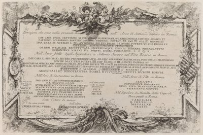 Textová deska od Giovanni Battista Piranesi