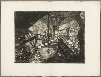 The Arch with a Shell Ornament, plate 11 from Imaginary Prisons od Giovanni Battista Piranesi