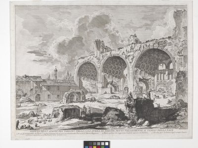 Konstantinova bazilika (lept a rytina) od Giovanni Battista Piranesi