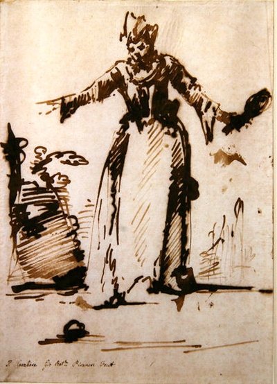 Kavalír (pero a inkoust na papíře) od Giovanni Battista Piranesi