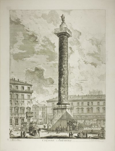 Sloup Marca Aurelia, z Pohledů na Řím od Giovanni Battista Piranesi
