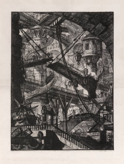 Padací most, deska 7 od Carceri d od Giovanni Battista Piranesi