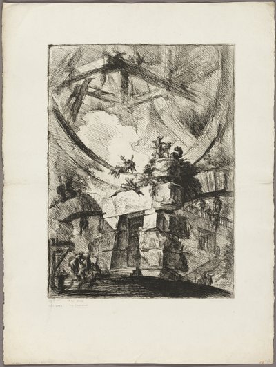 The Giant Wheel, deska 9 z Imaginary Prisons od Giovanni Battista Piranesi