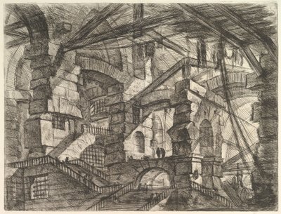 Gotický oblouk, z Carceri dinvenzione imaginární věznice, ca. 1749-50. od Giovanni Battista Piranesi