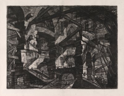 Gotický oblouk, deska 14 z Carceri d od Giovanni Battista Piranesi