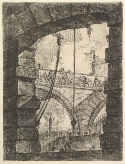 The Grand Piazza, od Prisons of Imaginary Prisons, ca. 1749-50. od Giovanni Battista Piranesi