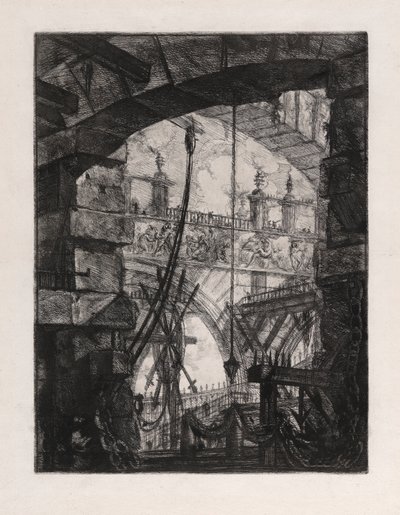 Grand Piazza, deska 4 z Carceri d od Giovanni Battista Piranesi