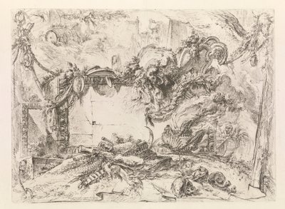 Monumentální deska z Grotteschi (grotesky) od Giovanni Battista Piranesi