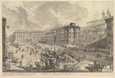 Španělské schody Pohled na Španělské schody, ca. 1750. od Giovanni Battista Piranesi