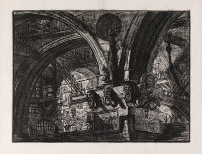 Molo s lampou, deska 15 od Carceri d od Giovanni Battista Piranesi