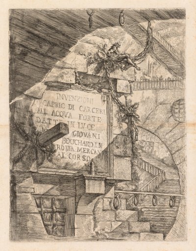 Věznice: Titulní strana -- Interiér věznice od Giovanni Battista Piranesi