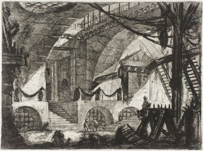 Kozlík na řezání dřeva od Giovanni Battista Piranesi