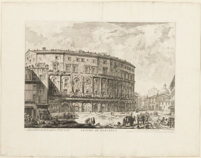 Divadlo Marcellus, z Pohledy na Řím od Giovanni Battista Piranesi