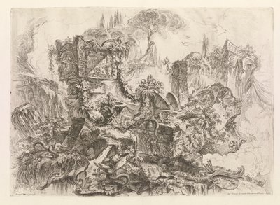 Neronova hrobka z Grotteschi (Grotesky) od Giovanni Battista Piranesi