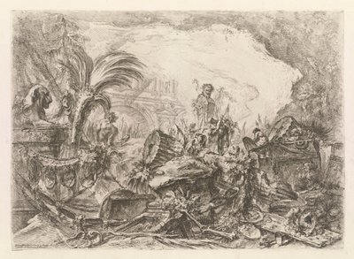 Vítězný oblouk, z Grotteschi (grotesky) od Giovanni Battista Piranesi
