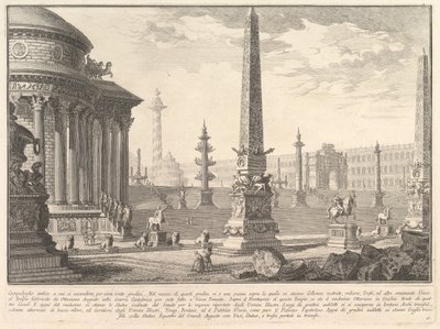 Starověký Capitol vystoupal přibližně o sto schodů. . . Campidoglio ant..., ca. 1750. od Giovanni Battista Piranesi