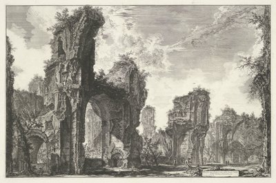 Thermen des Caracalla in Rom (Rovine del Sisto, o sia della gran sala delle Terme Antoniniane, Ansichten von Rom, Vedute di Roma disegnate ed incise da Giambattista Piranesi architetto Veneziano) von Giovanni-Battista Piranesi