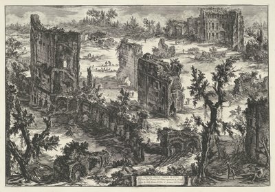 Thermen van Trajanus te Rome Pohled na Terme di Tito (...) (název na objektu) Gezichten op Rome (název série) Pohledy na Řím navržený a vyrytý architektem Giambattista Piranesi Ve (nez) iano (název série) od Giovanni Battista Piranesi