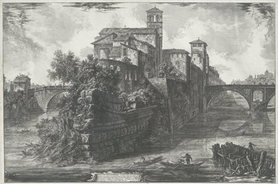 Tiberinsel in Rom von Giovanni-Battista Piranesi