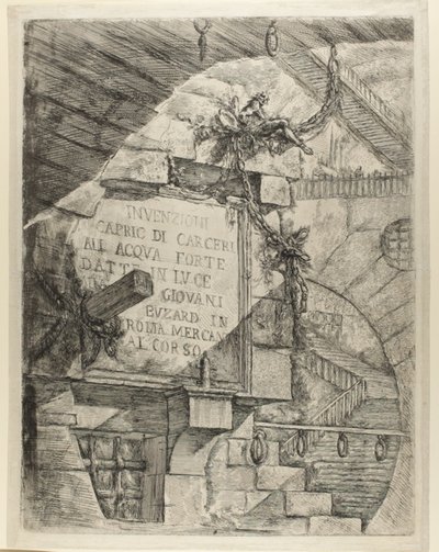 Titulní strana z imaginárních věznic od Giovanni Battista Piranesi