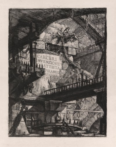 Titulní deska, deska 1 od Carceri d od Giovanni Battista Piranesi