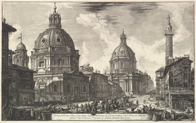 Dva kostely poblíž Trajanova sloupu, S. Maria di Loreto a Santissimo Nome di Maria Ve ..., ca. 1762. od Giovanni Battista Piranesi