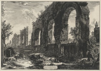 Pozůstatky neronovských akvaduktů (z: Vedute di Roma) od Giovanni Battista Piranesi