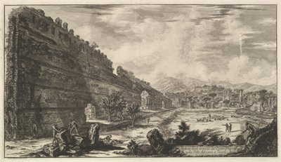 Pohled na pozůstatky Castro Pretorio ve vile Adriana v Tivoli Pohled na pozůstatky ..., 1770. od Giovanni Battista Piranesi
