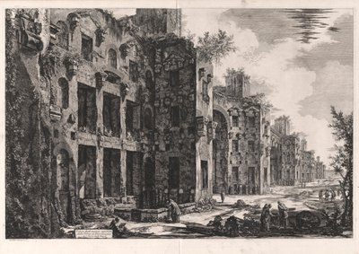 Pohled na horní zbytky Diokleciánových lázní v Santa Maria degli Angeli [vnitřek Frigidária: jižní stěna]), z Vedute di Roma (Pohledy na Řím) od Giovanni Battista Piranesi