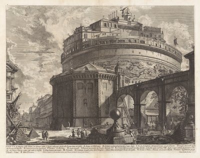 Pohled na mauzoleum císaře Hadriána (nyní nazývané Castel Sant