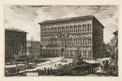 Pohled na Palazzo Farnese, z Views of Rome od Giovanni-Battista Piranesi