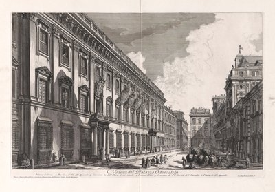 Veduta del Palazzo Odescalchi (Pohled na palác Odescalchi), z Vedute di Roma (Pohledy na Řím) od Giovanni-Battista Piranesi